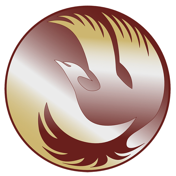 Stylize phoenix bird in circle