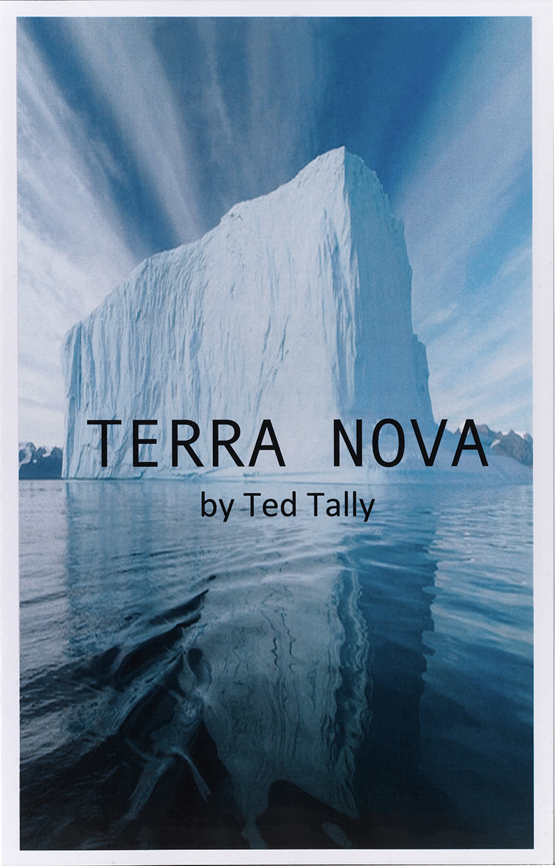 Book cover for Ted Tally's Terra Nova play showing towering iceberg